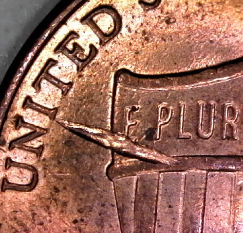 2015-P-Lincoln-Shield-Cent-Struck-Through-Huge-Rim-Burr-Found-In-1-St-Roll!